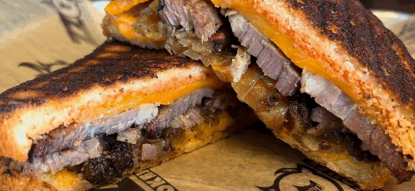 a brisket sandwich