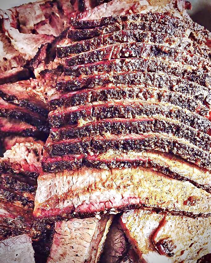 close-up of brisket